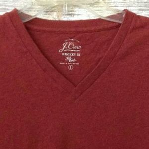 J.Crew lot of 2 broken in v-neck t-shirts L